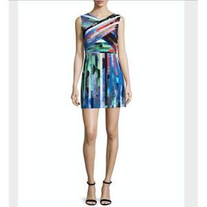 Milly Allison Mirage-Striped Mini Dress